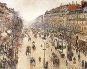Camille Pissarro The Boulevard Montmartte on a Cloudy Morning oil